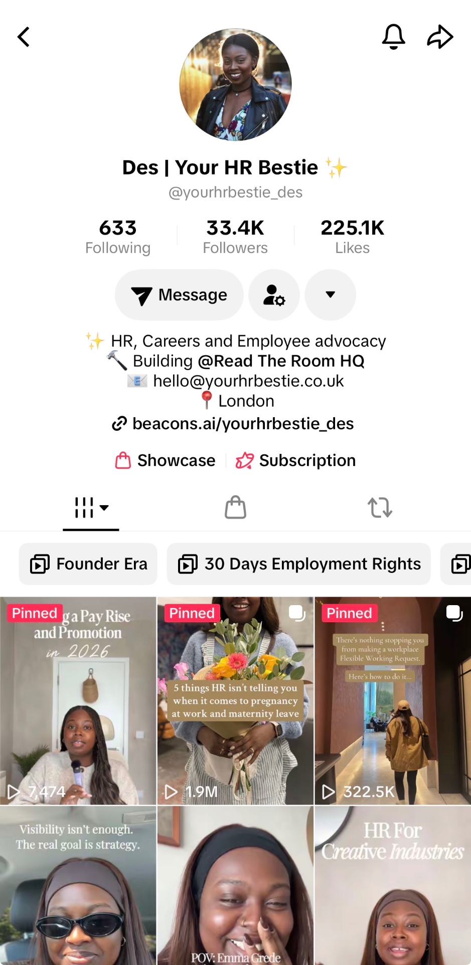 Your HR Bestie TikTok profile